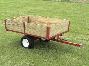 single axle lawn cart